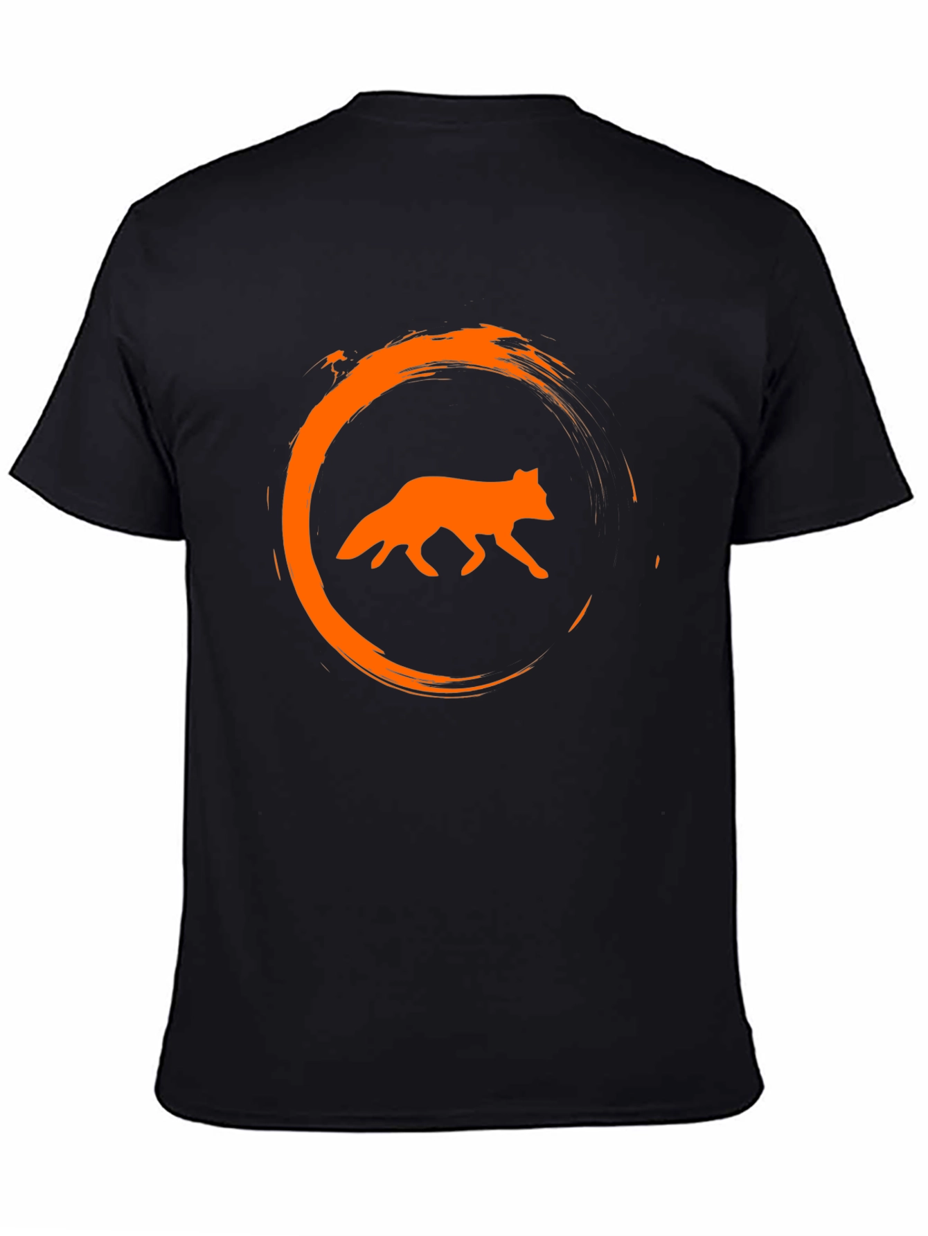 Fox Circle Graphic Black T-Shirt