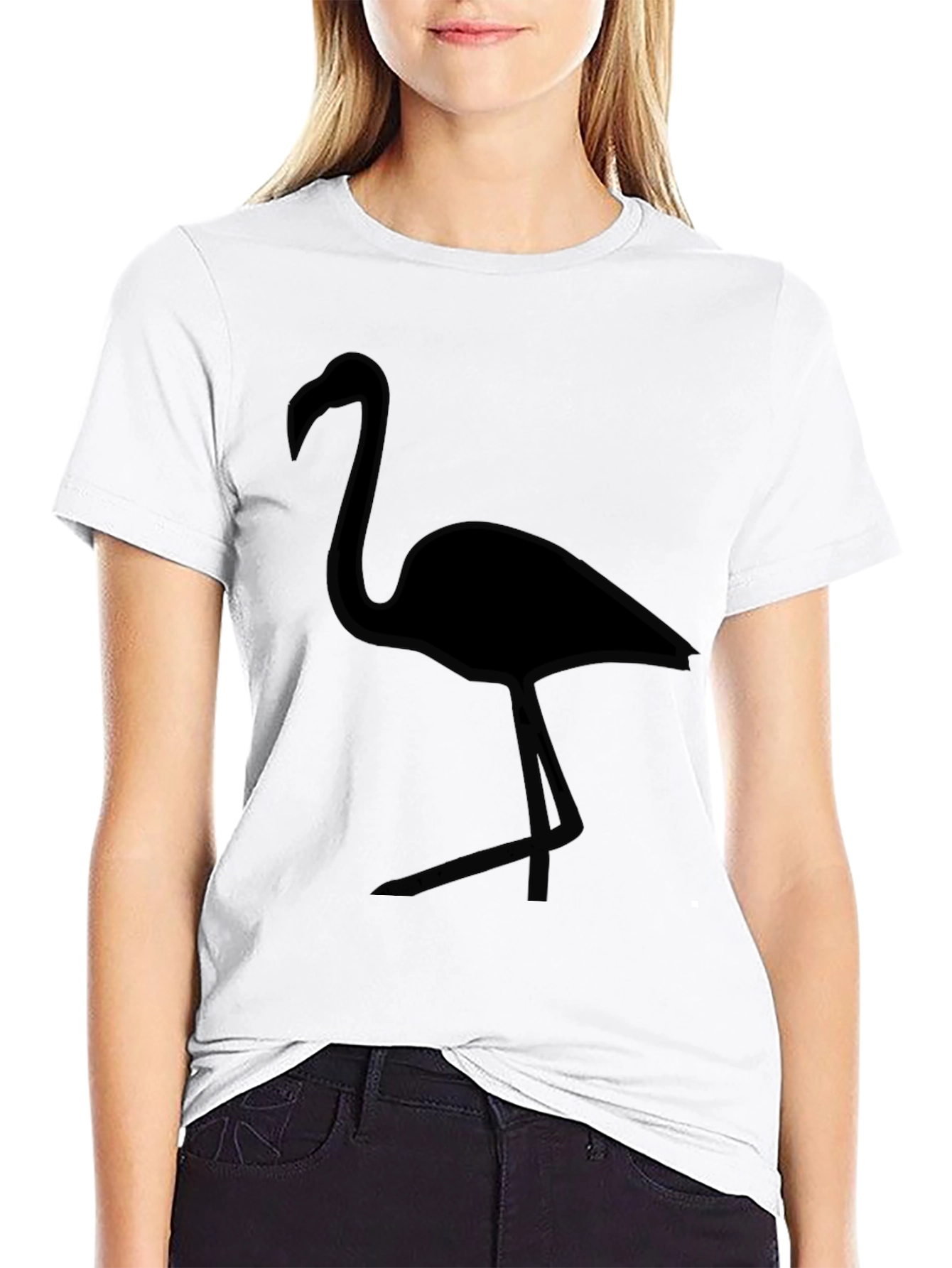 Black Flamingo Graphic Tee - Modern Casual Style