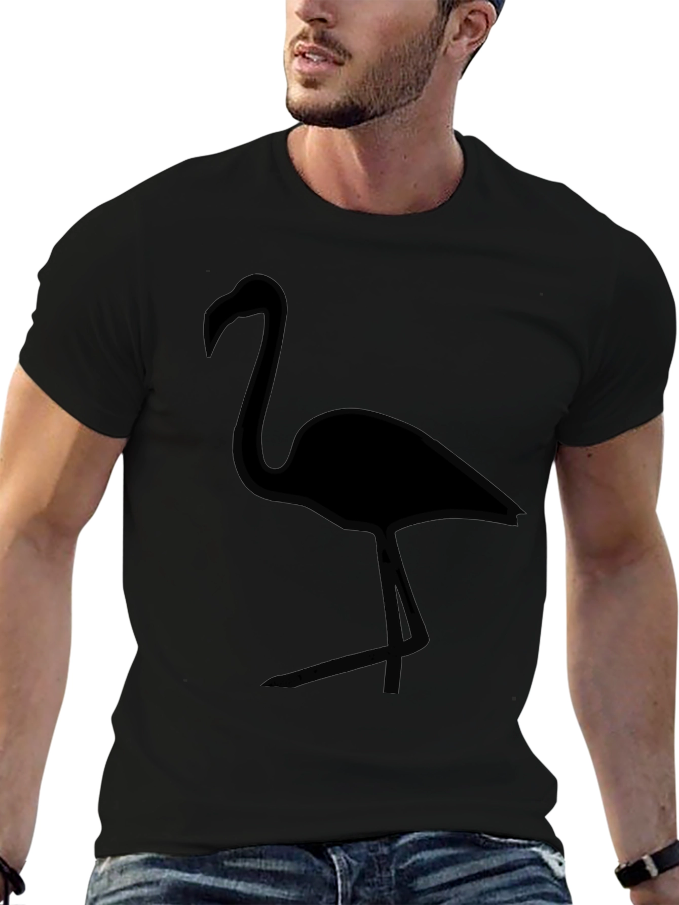 Black Flamingo Graphic Tee - Modern Casual Style