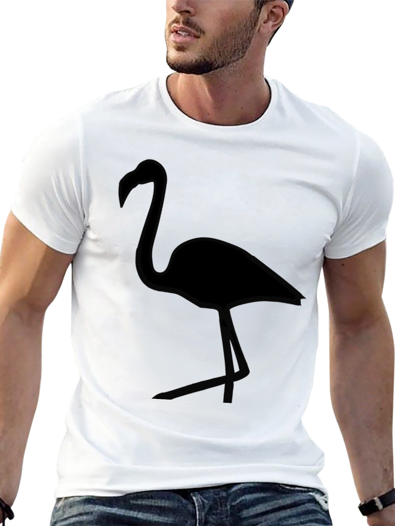 Black Flamingo Graphic Tee - Modern Casual Style