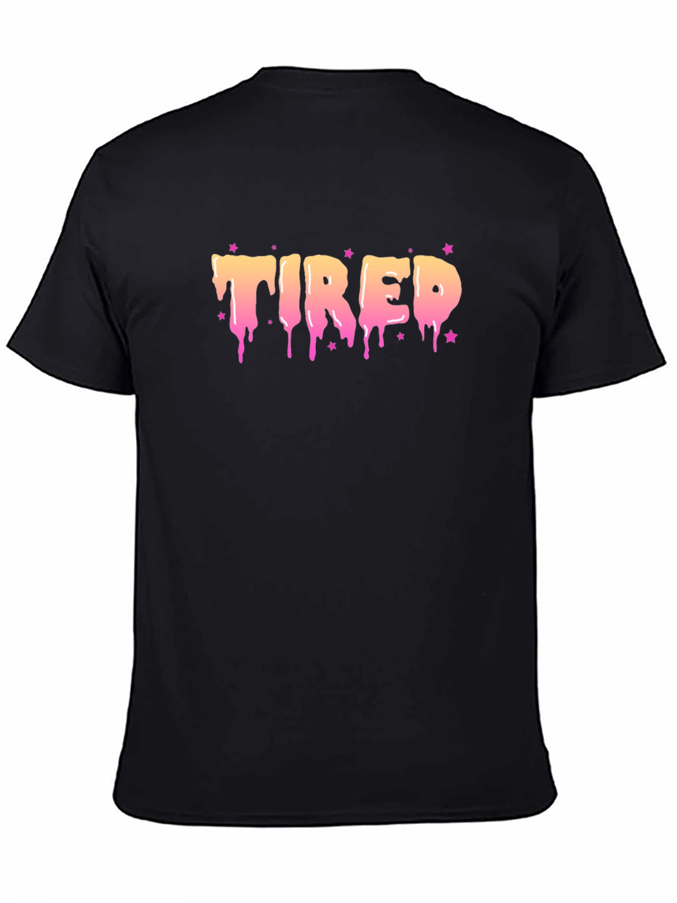 Tired Drip Graphic Black T-Shirt