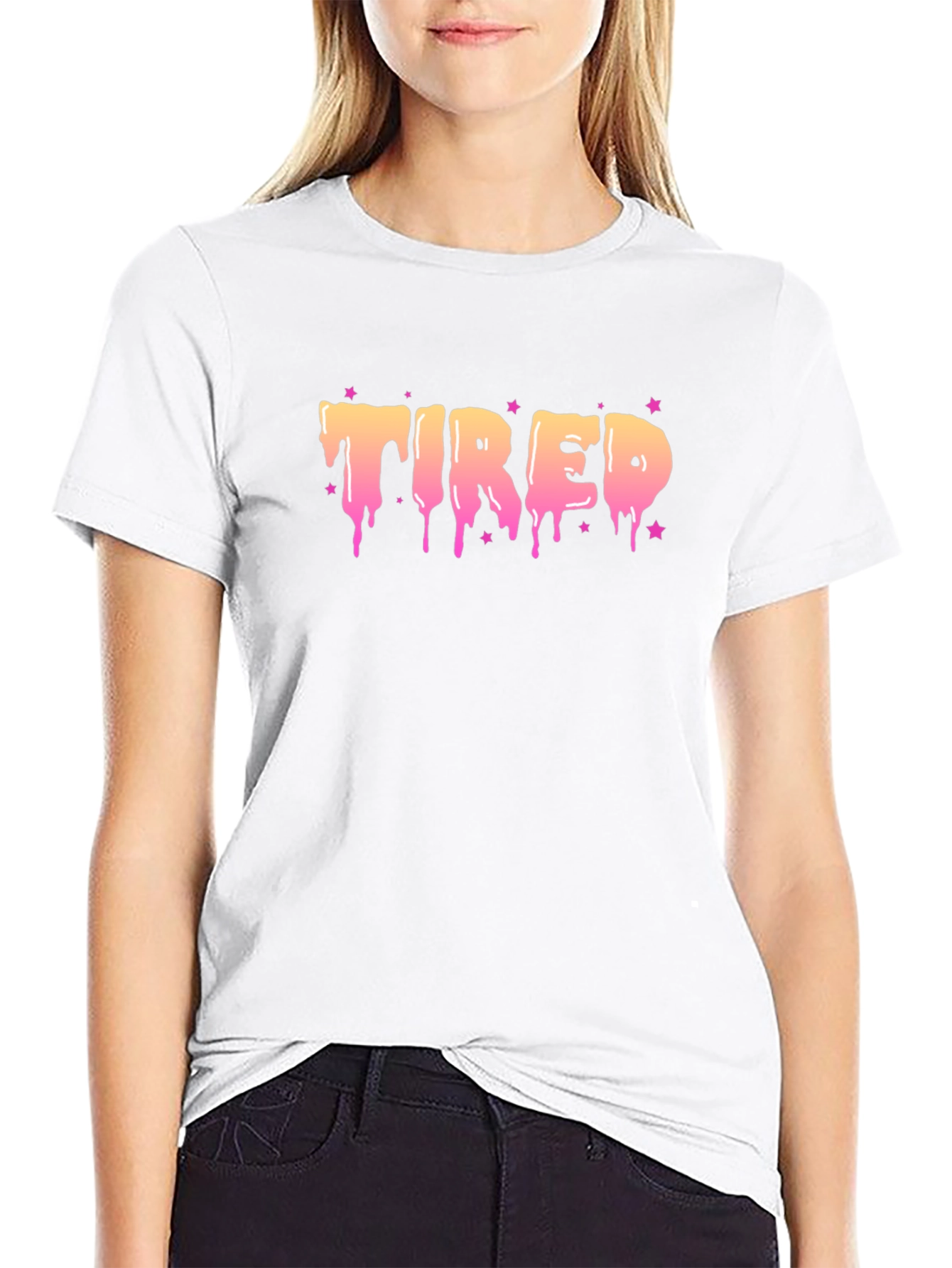 Tired Drip Graphic Black T-Shirt