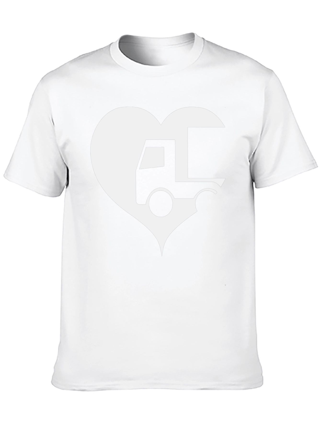 Trucker Heart Graphic T-Shirt - Black