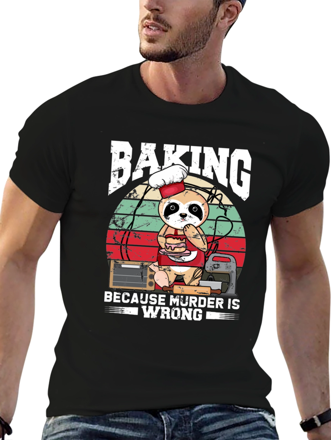 Baking Because Murder Is Wrong Sloth T-Shirt