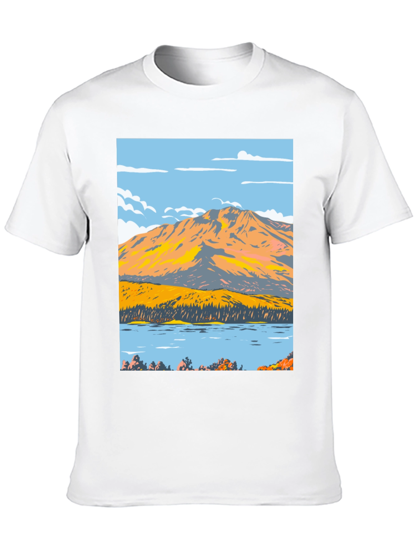 Mountain Lake Graphic Tee - Nature Inspired Design