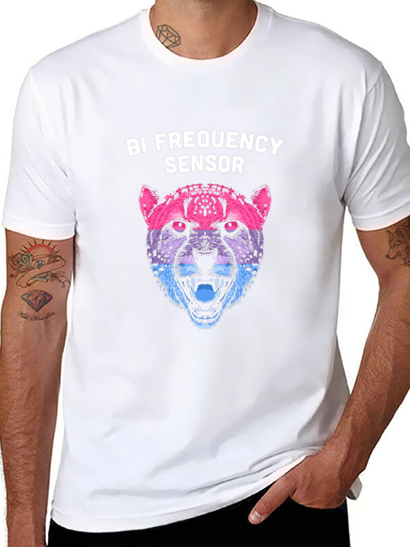 Bi Frequency Sensor Cheetah Graphic T-Shirt