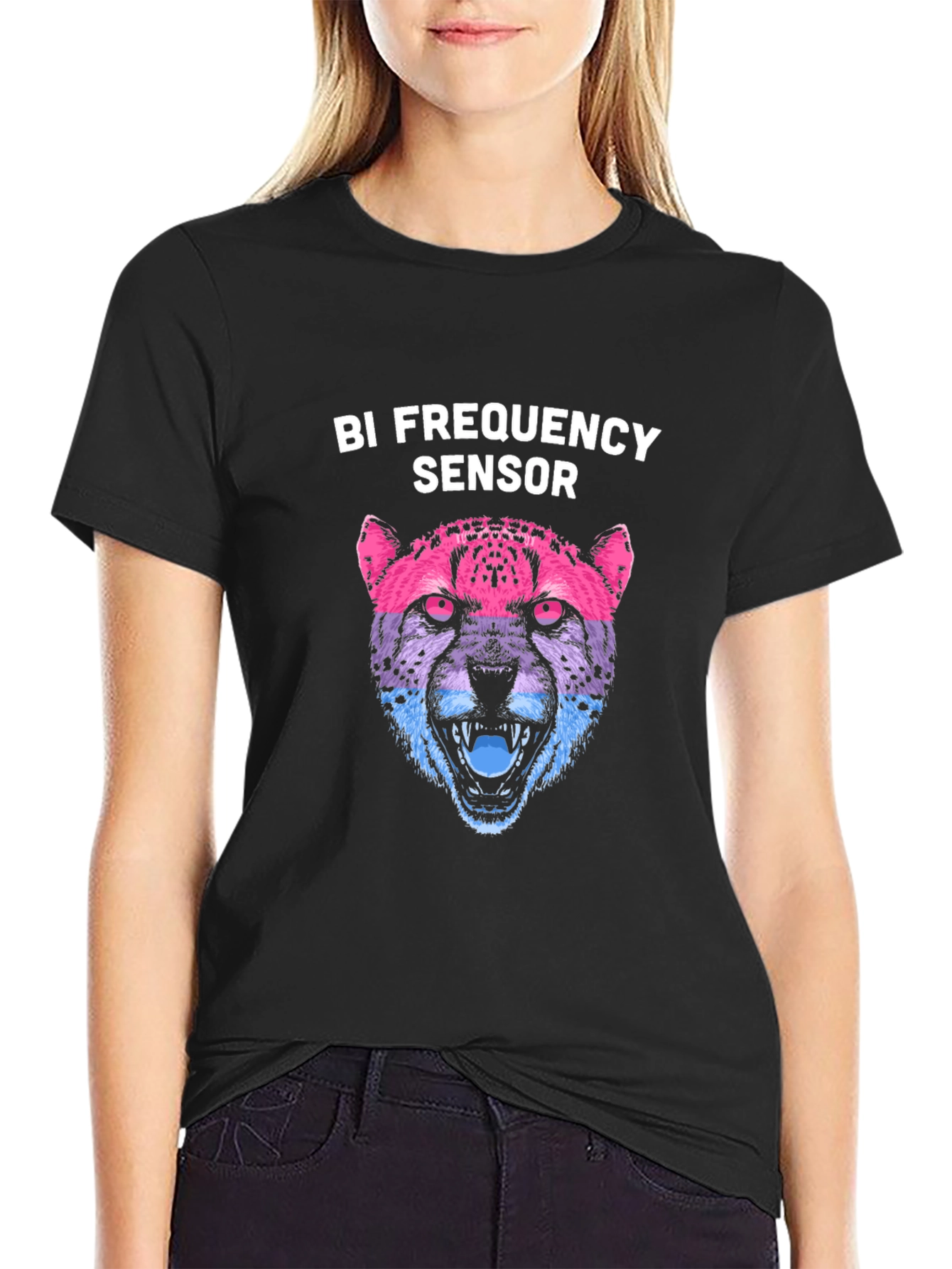 Bi Frequency Sensor Cheetah Graphic T-Shirt
