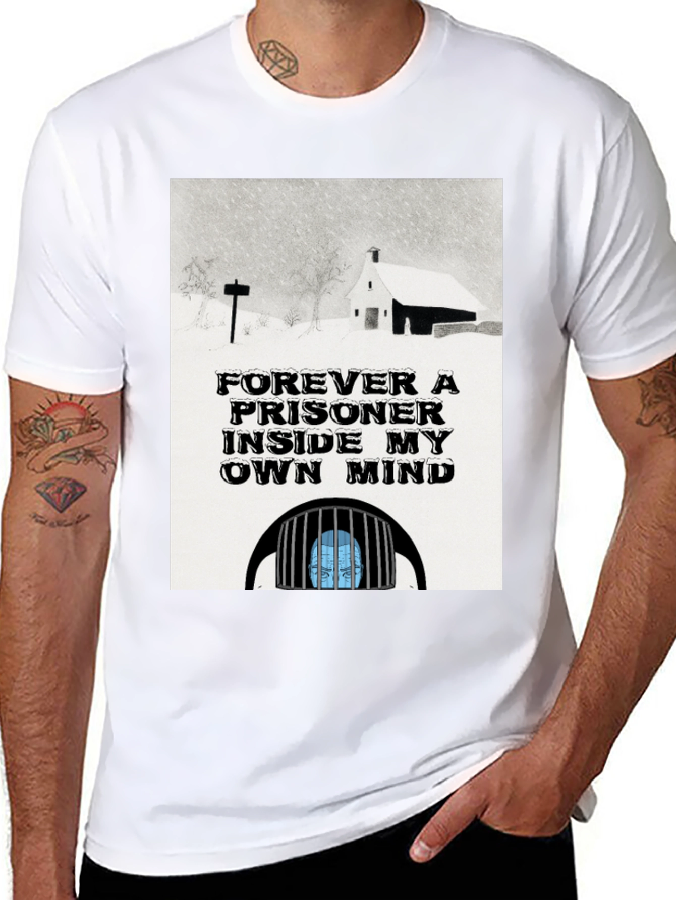 Prisoner of My Own Mind Black Graphic T-Shirt