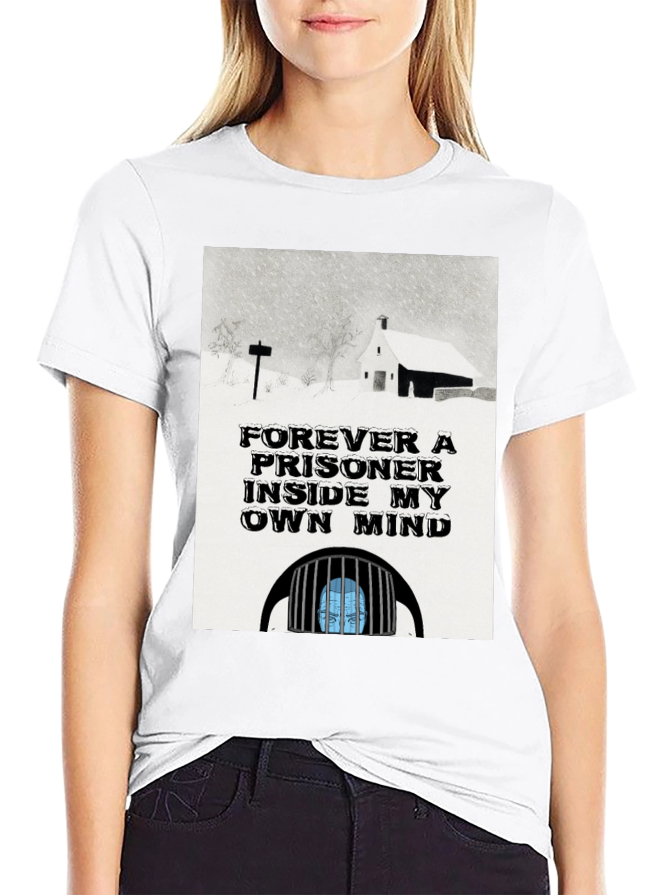 Prisoner of My Own Mind Black Graphic T-Shirt