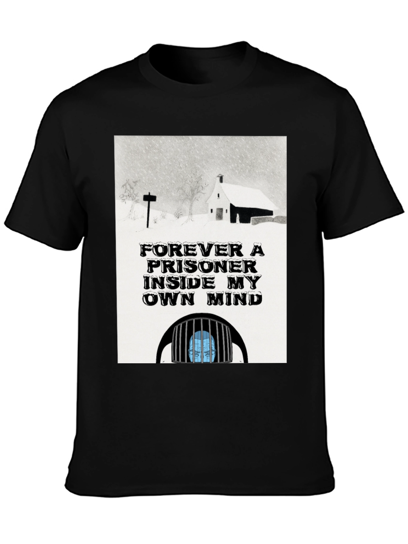 Prisoner of My Own Mind Black Graphic T-Shirt
