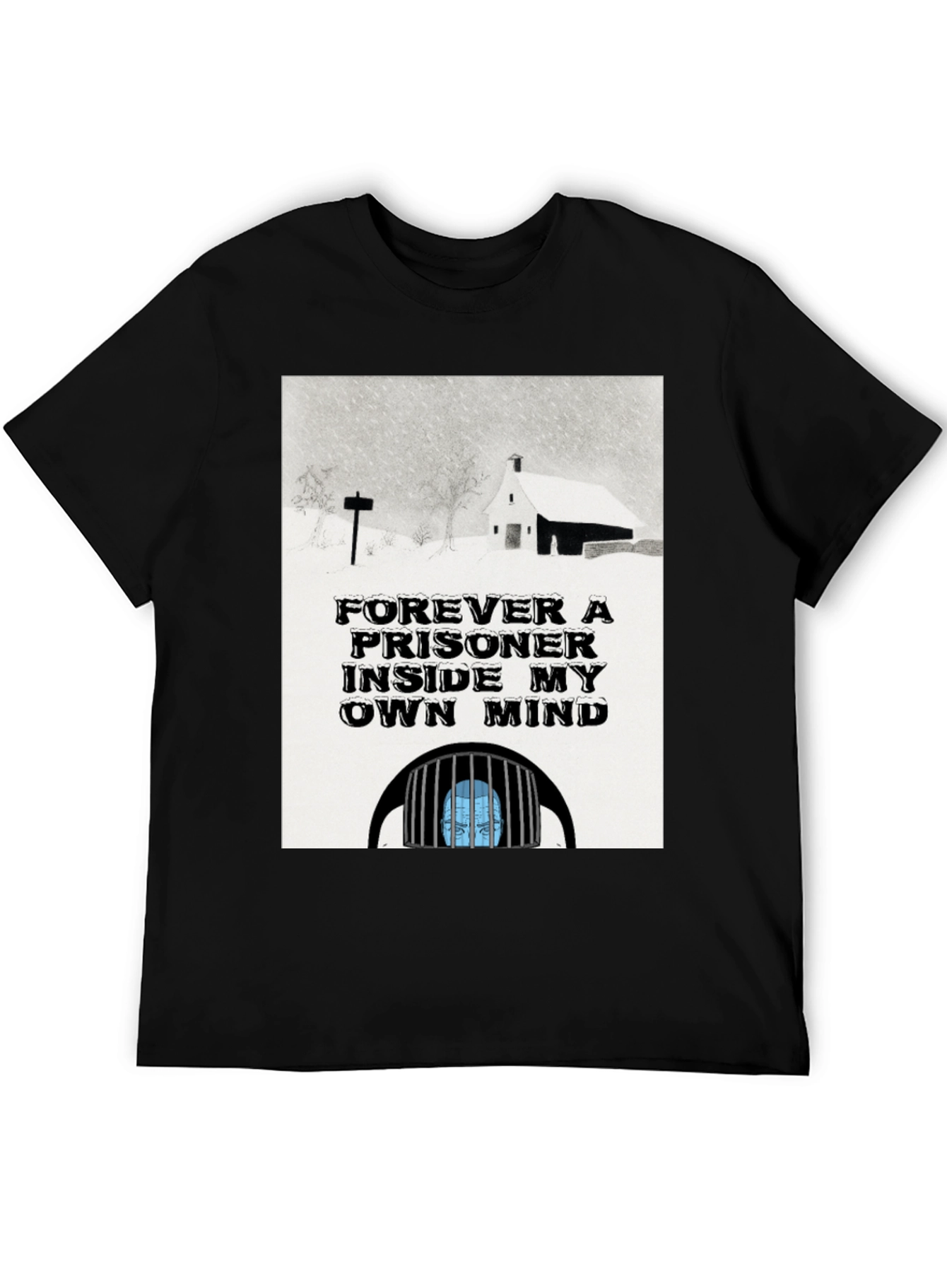 Prisoner of My Own Mind Black Graphic T-Shirt