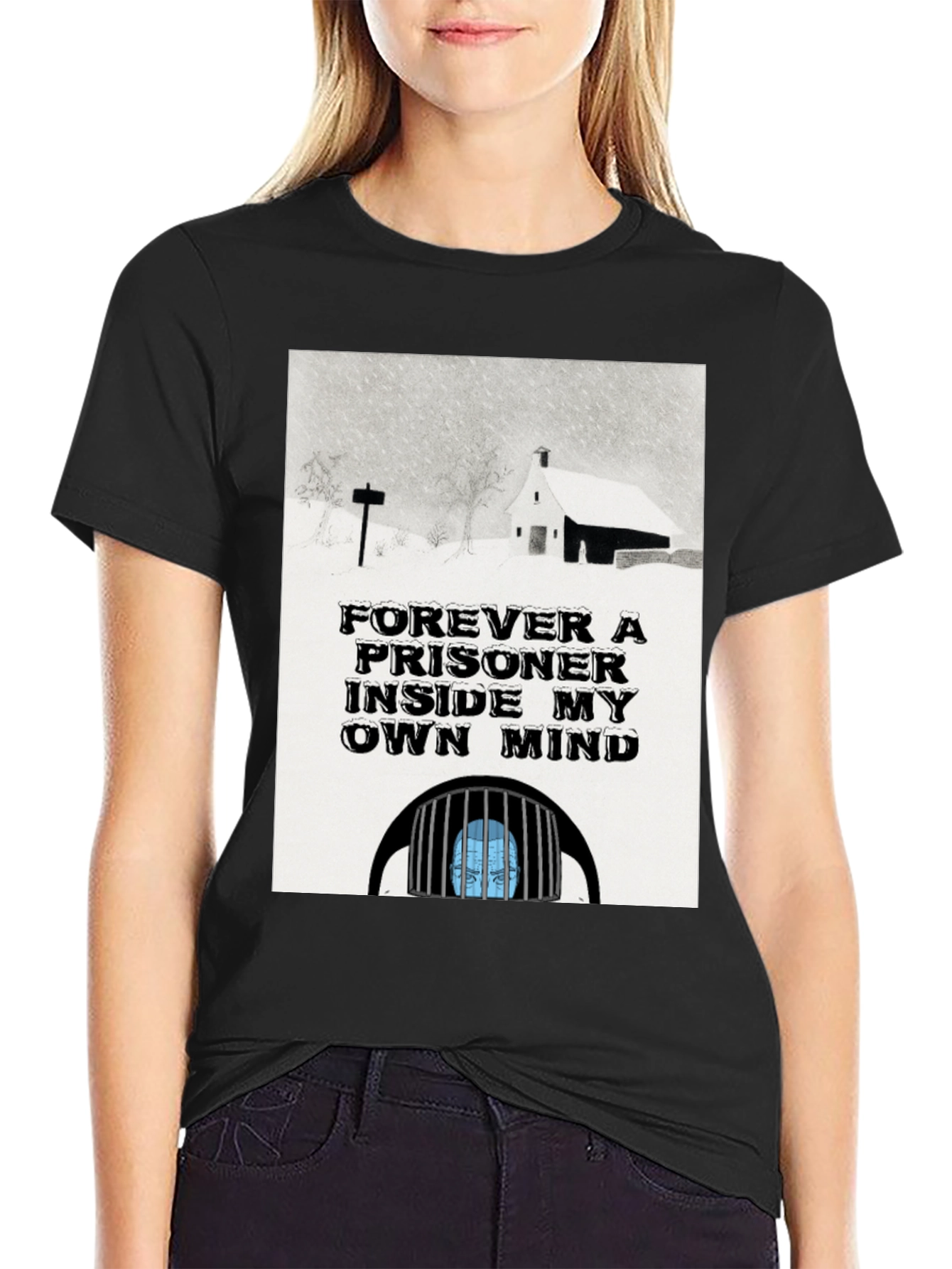 Prisoner of My Own Mind Black Graphic T-Shirt