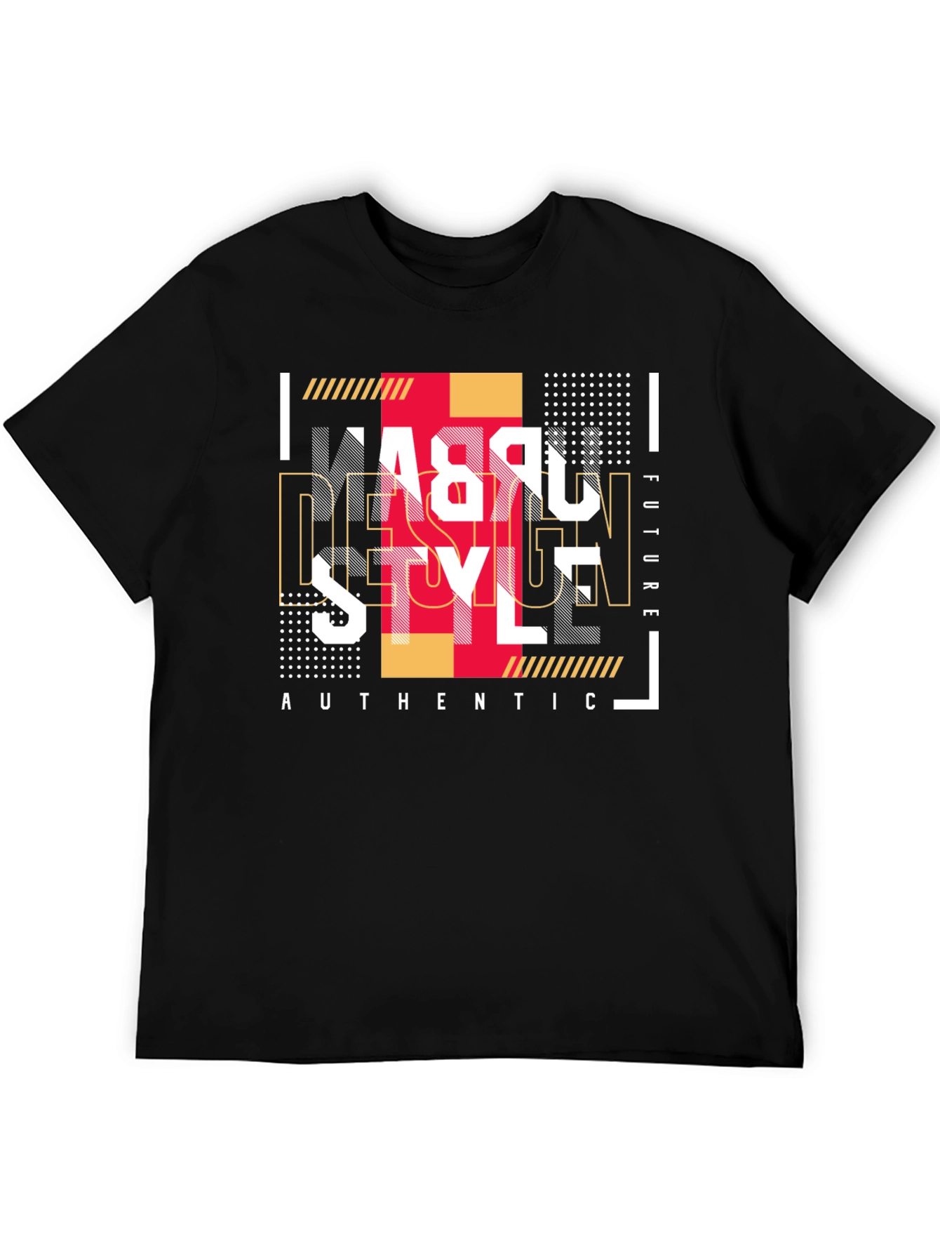 Urban Style Graphic Print Black T-Shirt