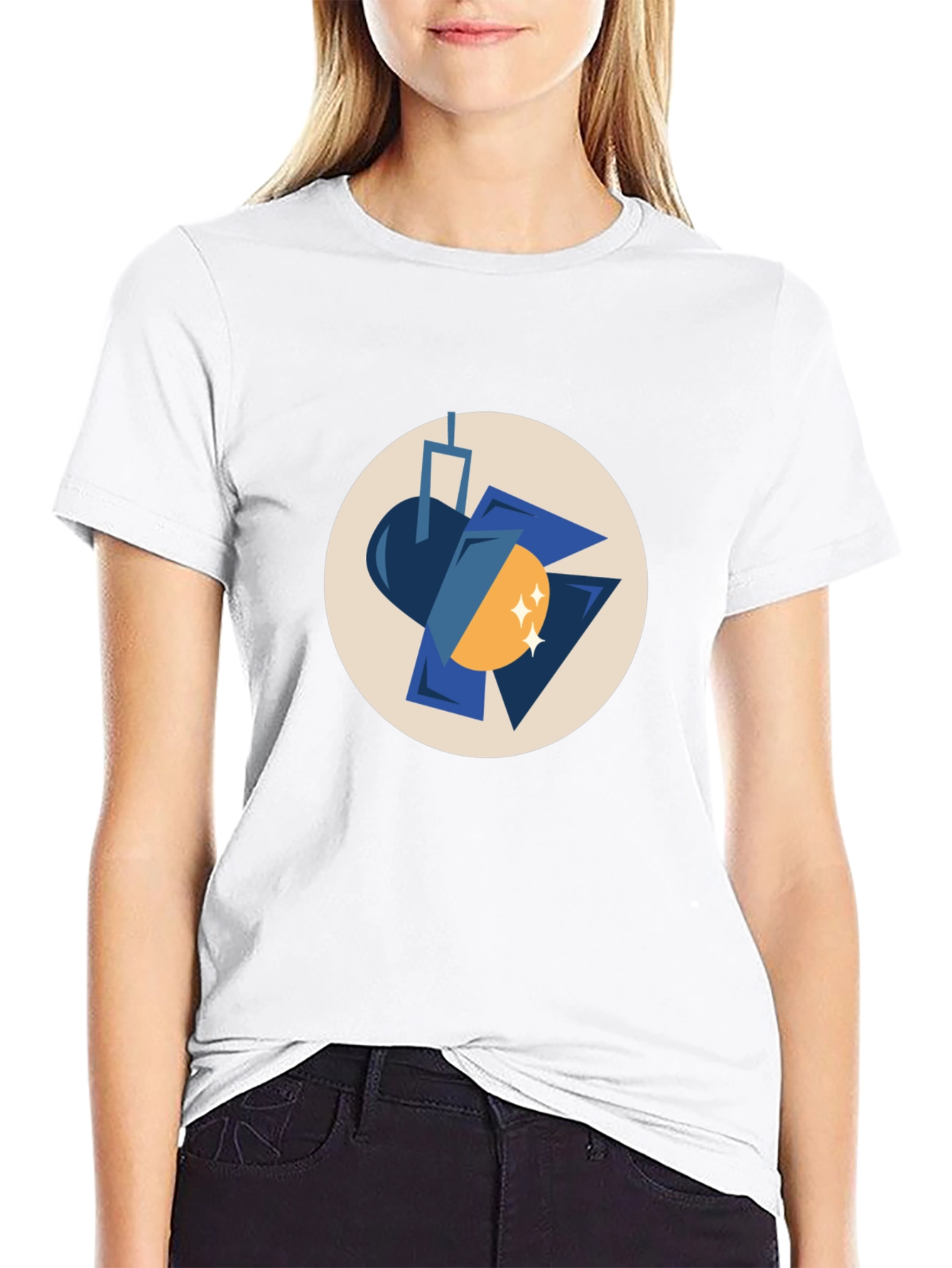 Spotlight Graphic Print Black T-Shirt