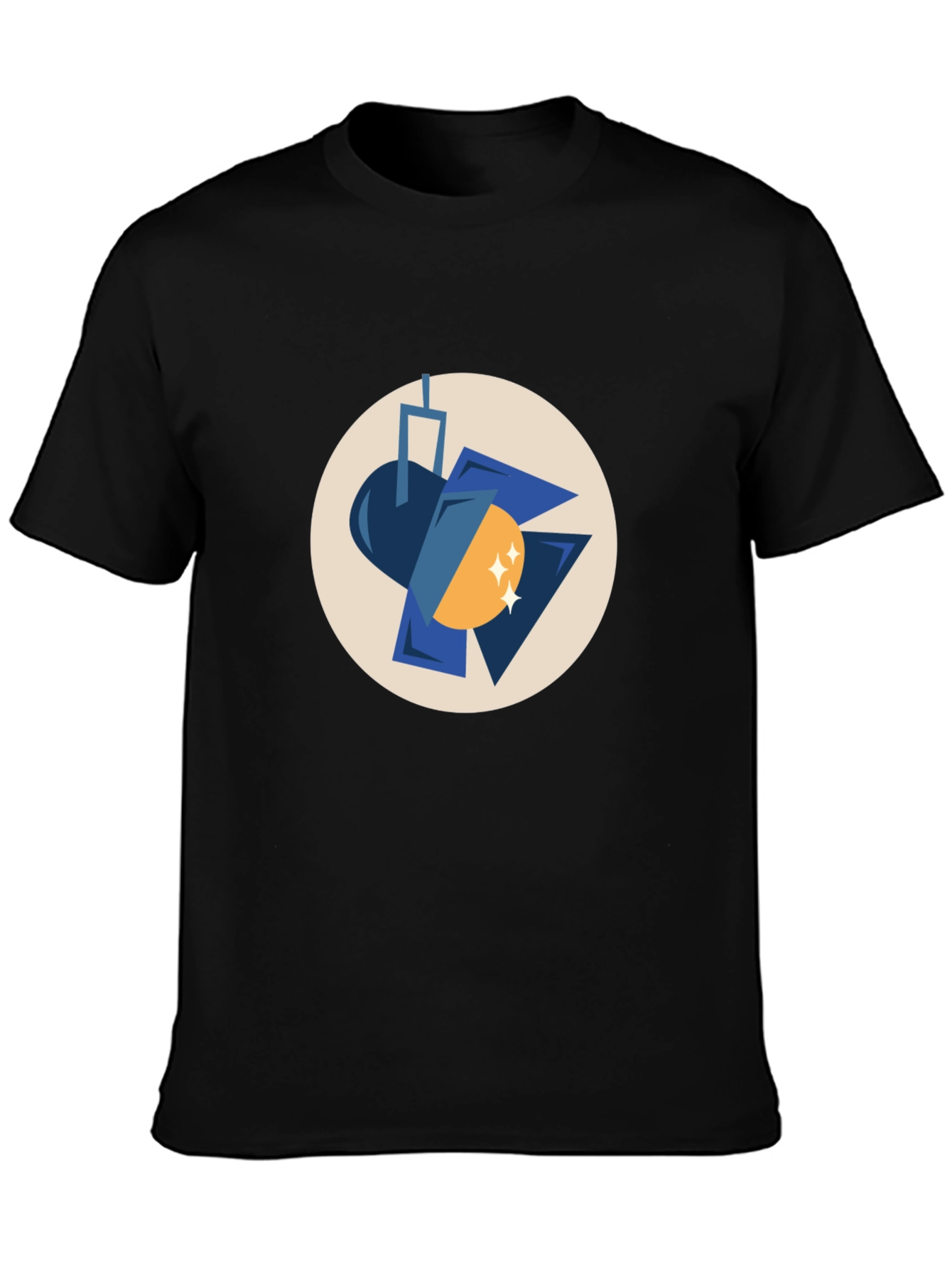 Spotlight Graphic Print Black T-Shirt