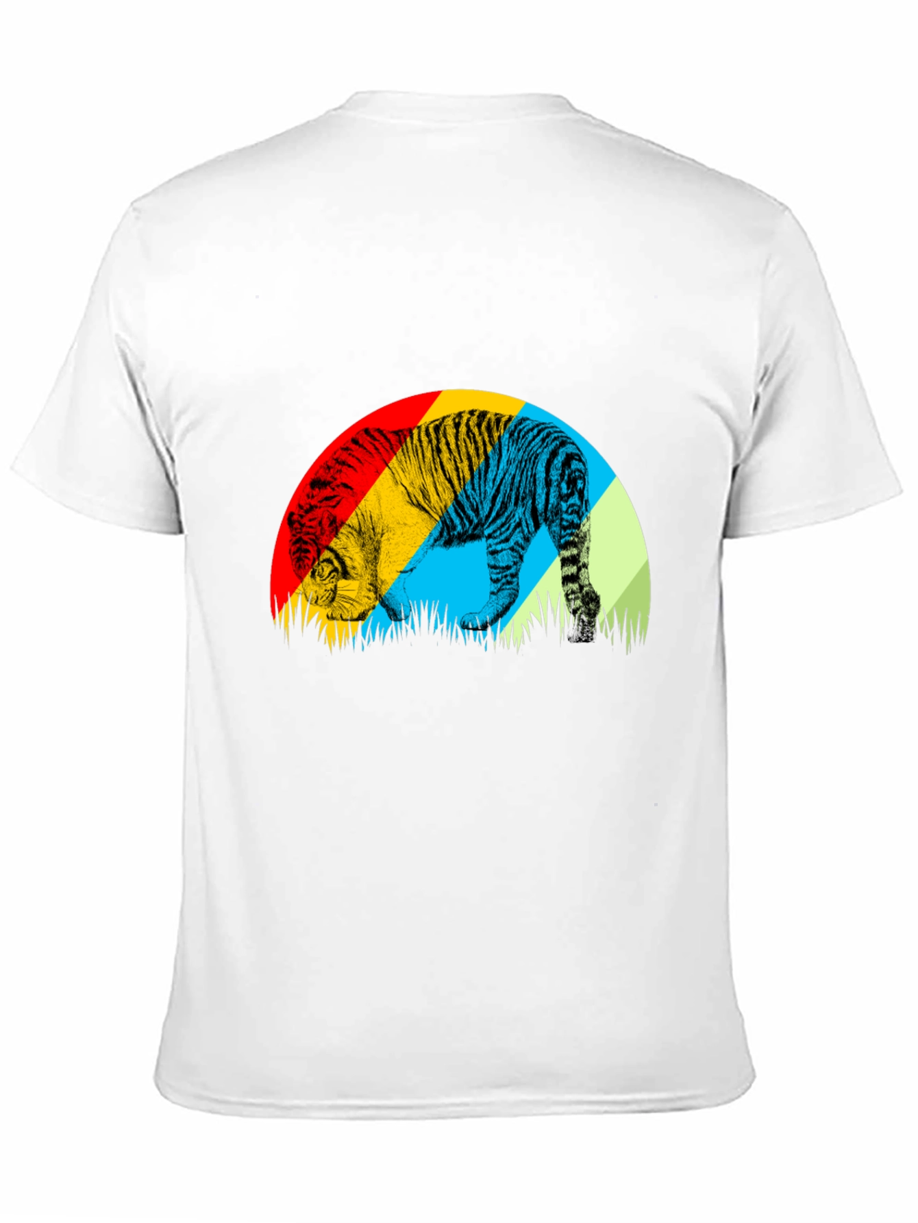 Tiger Graphic T-Shirt - Mens Black Crew Neck Tee