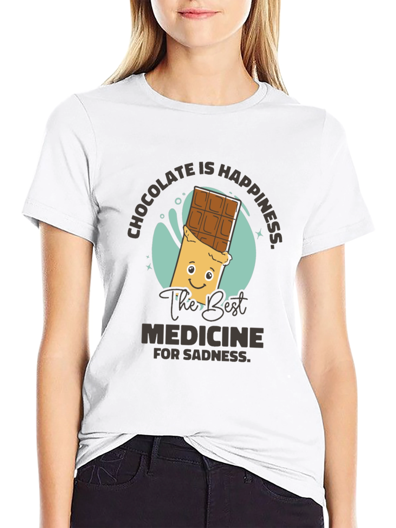 Chocolate is Happiness Graphic T-Shirt