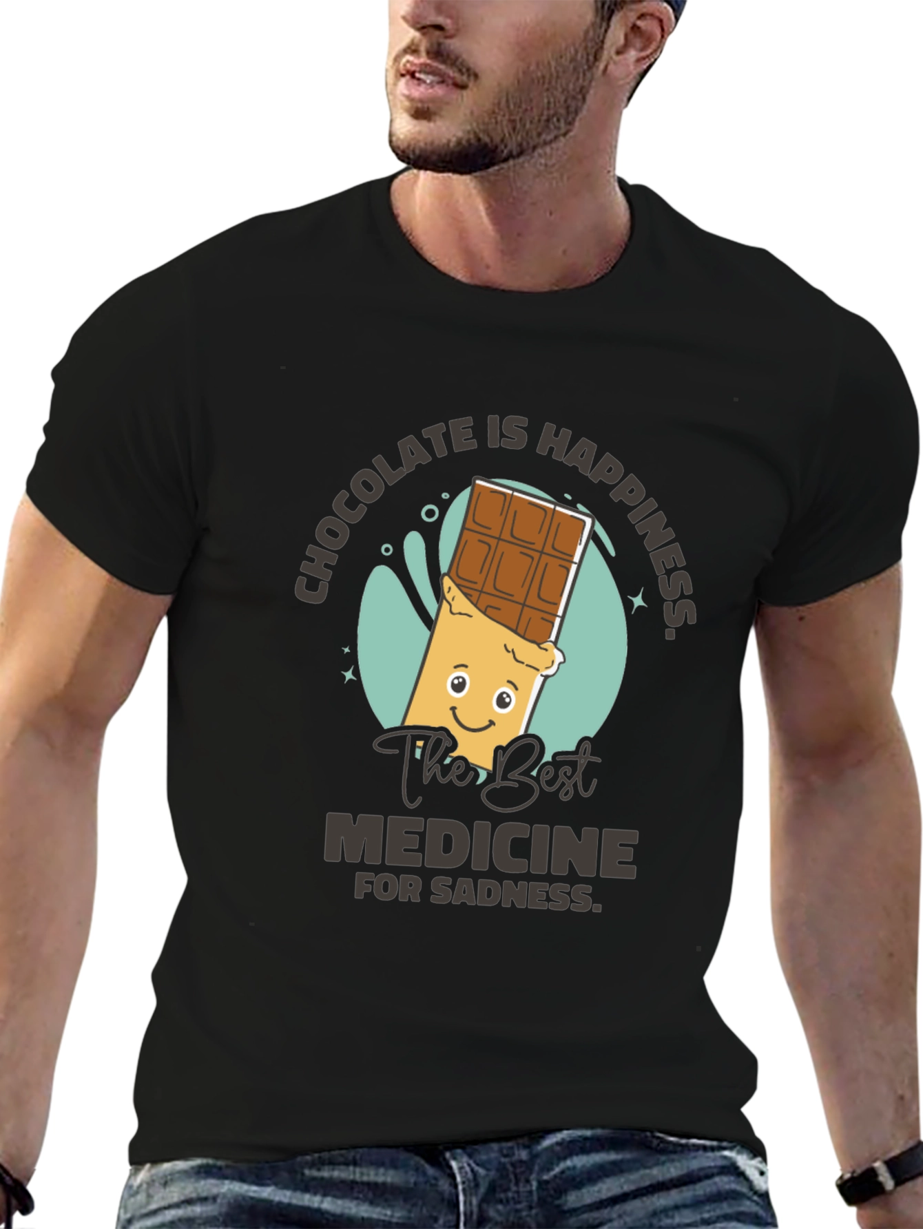 Chocolate is Happiness Graphic T-Shirt