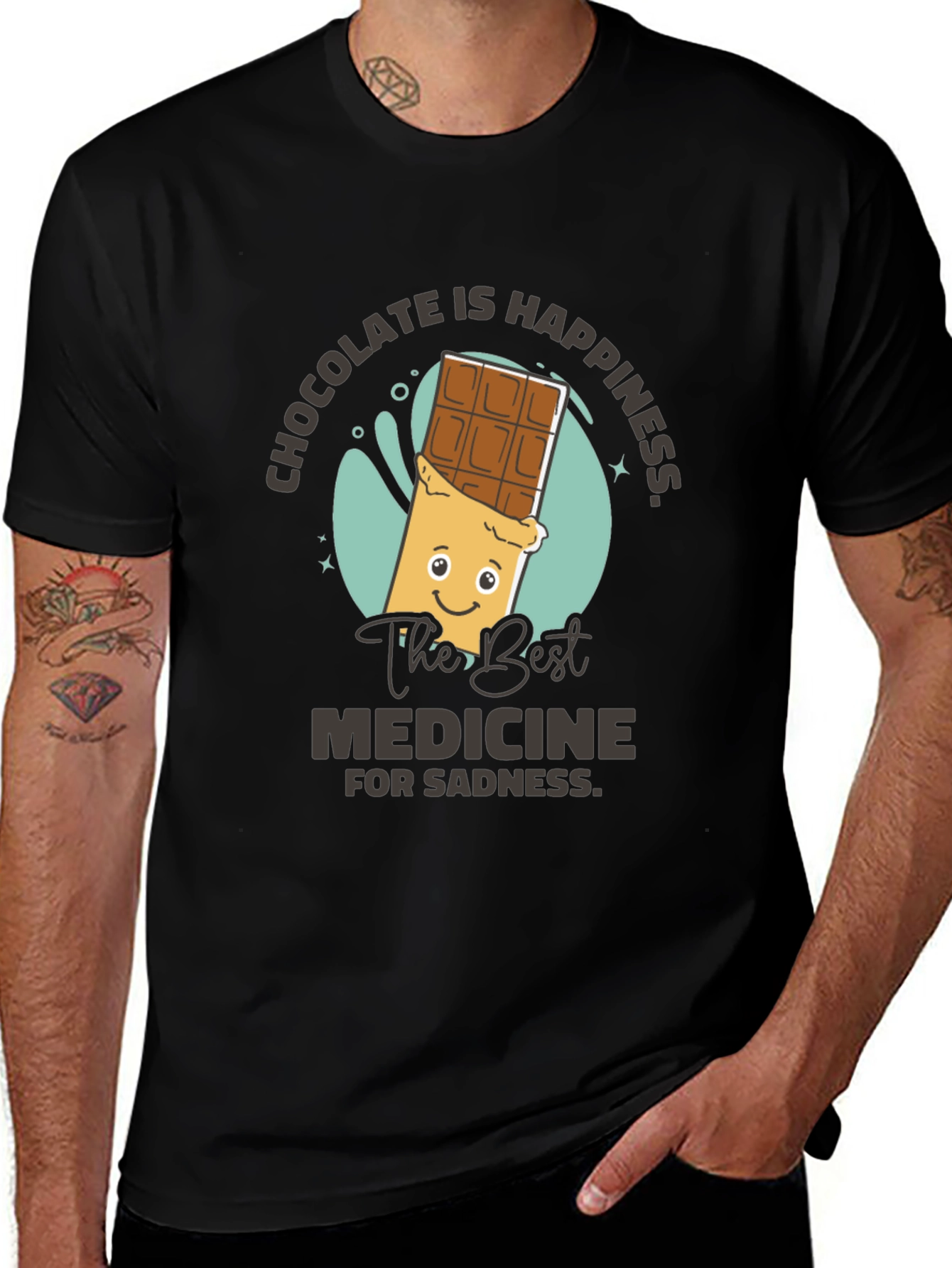 Chocolate is Happiness Graphic T-Shirt