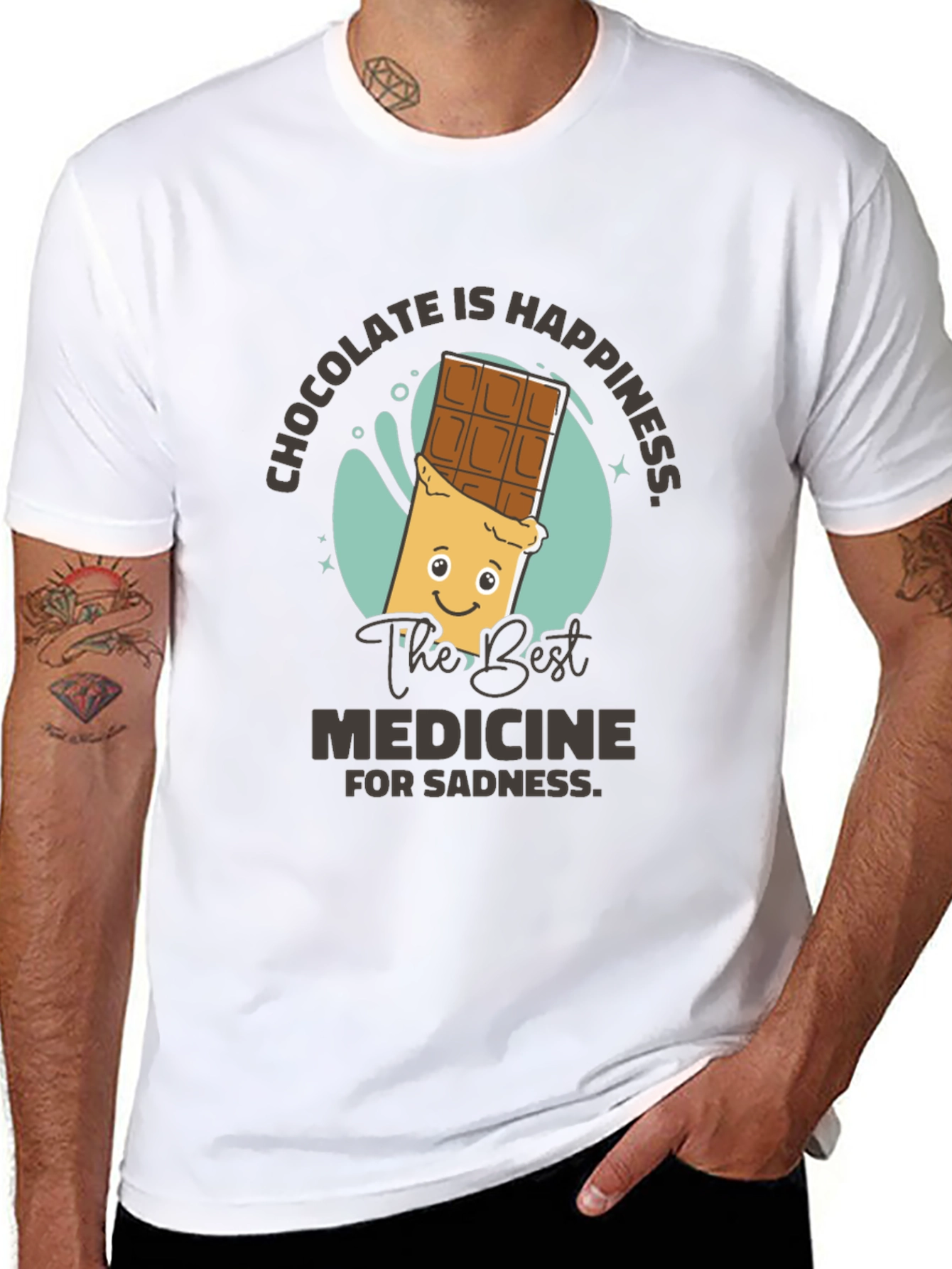 Chocolate is Happiness Graphic T-Shirt