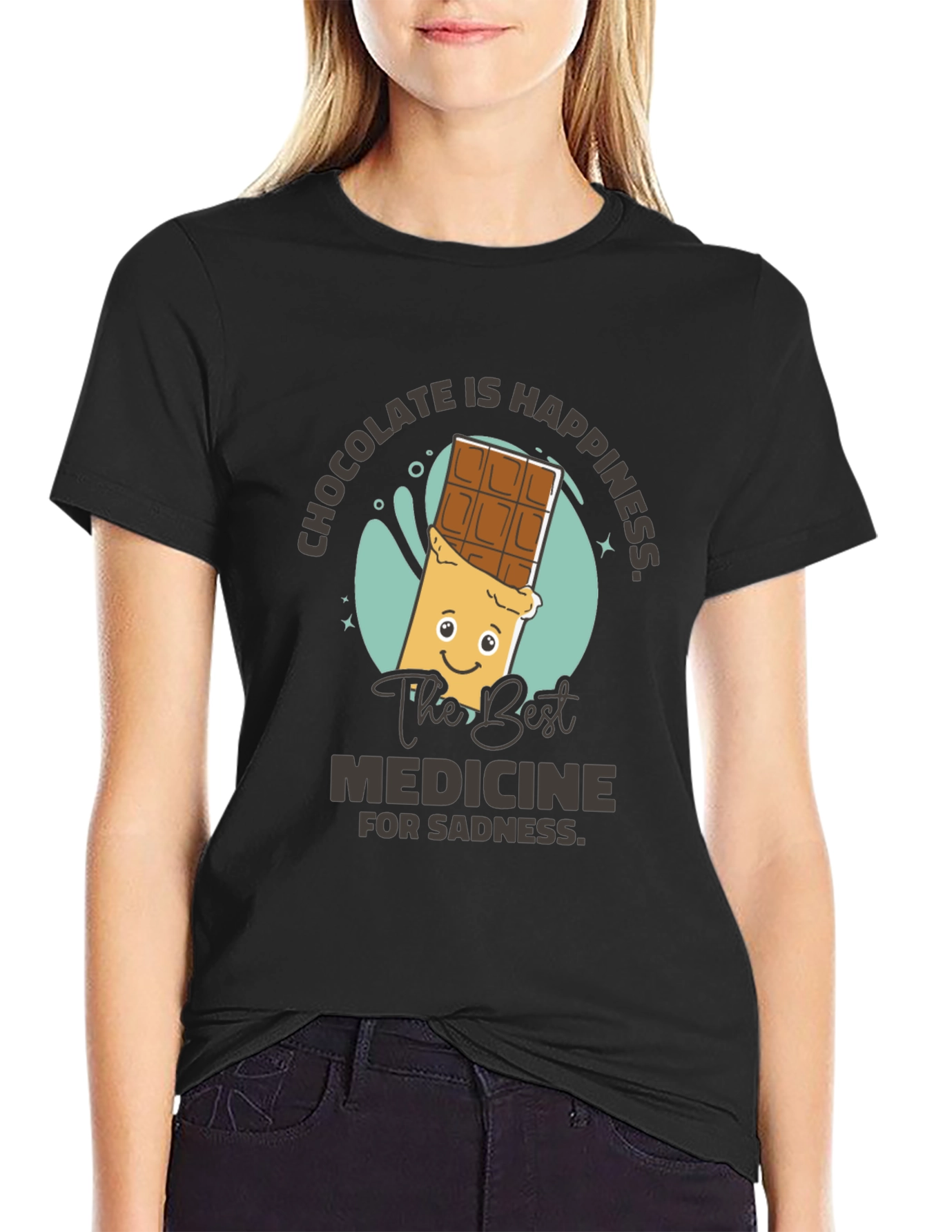 Chocolate is Happiness Graphic T-Shirt