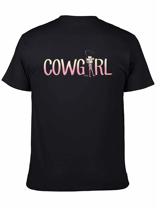 Cowgirl Graphic T-Shirt - Black Cotton Tee
