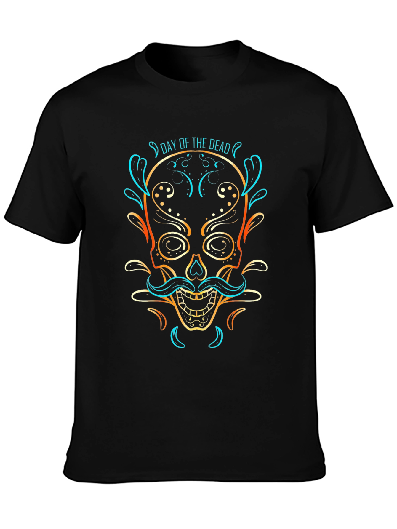 Day of the Dead Skull Graphic T-Shirt