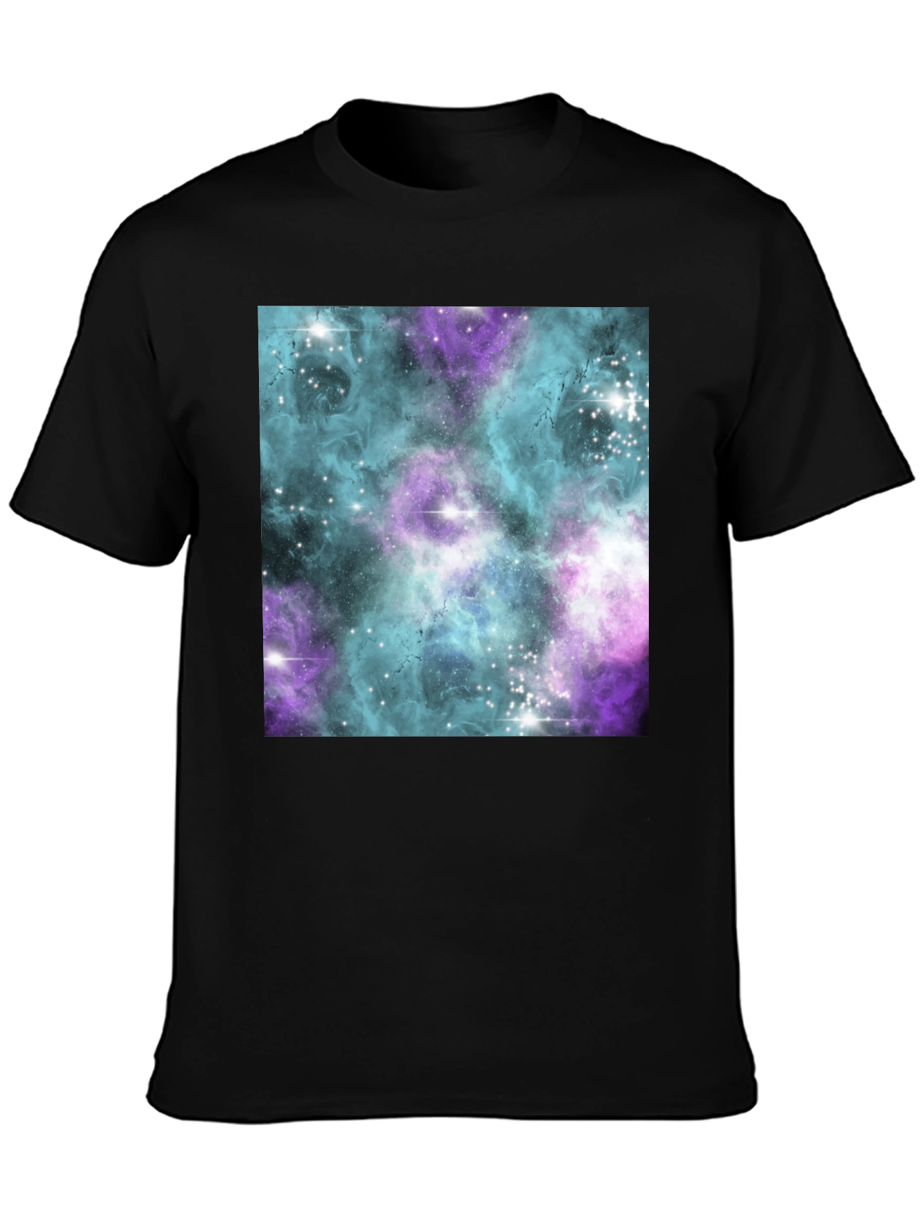Galaxy Print Black Tee