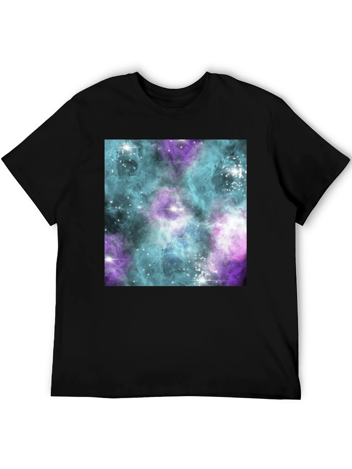 Galaxy Print Black Tee