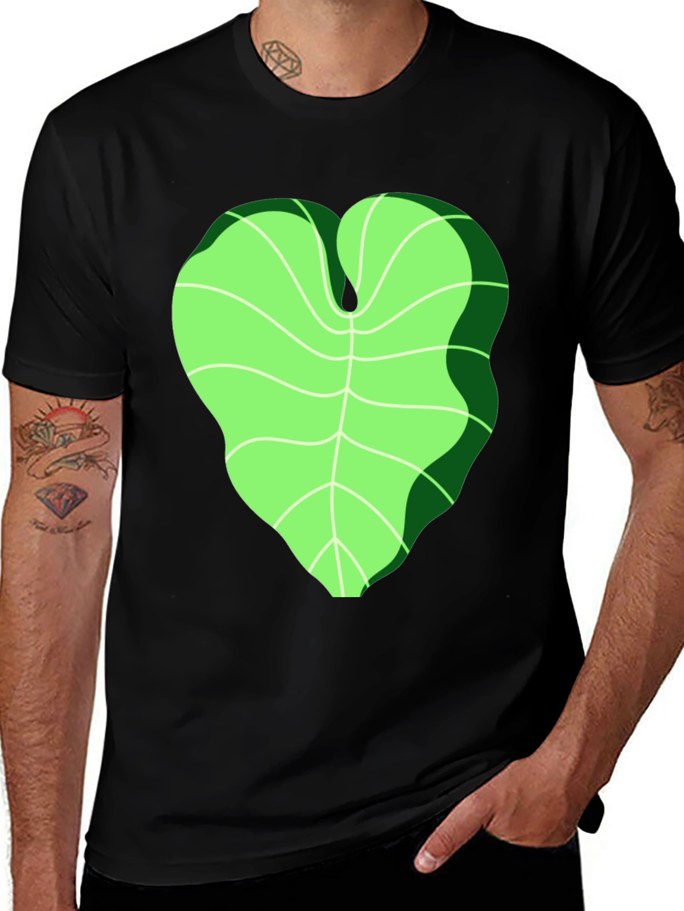 Leaf Graphic Tee - Unique Nature Inspired Design