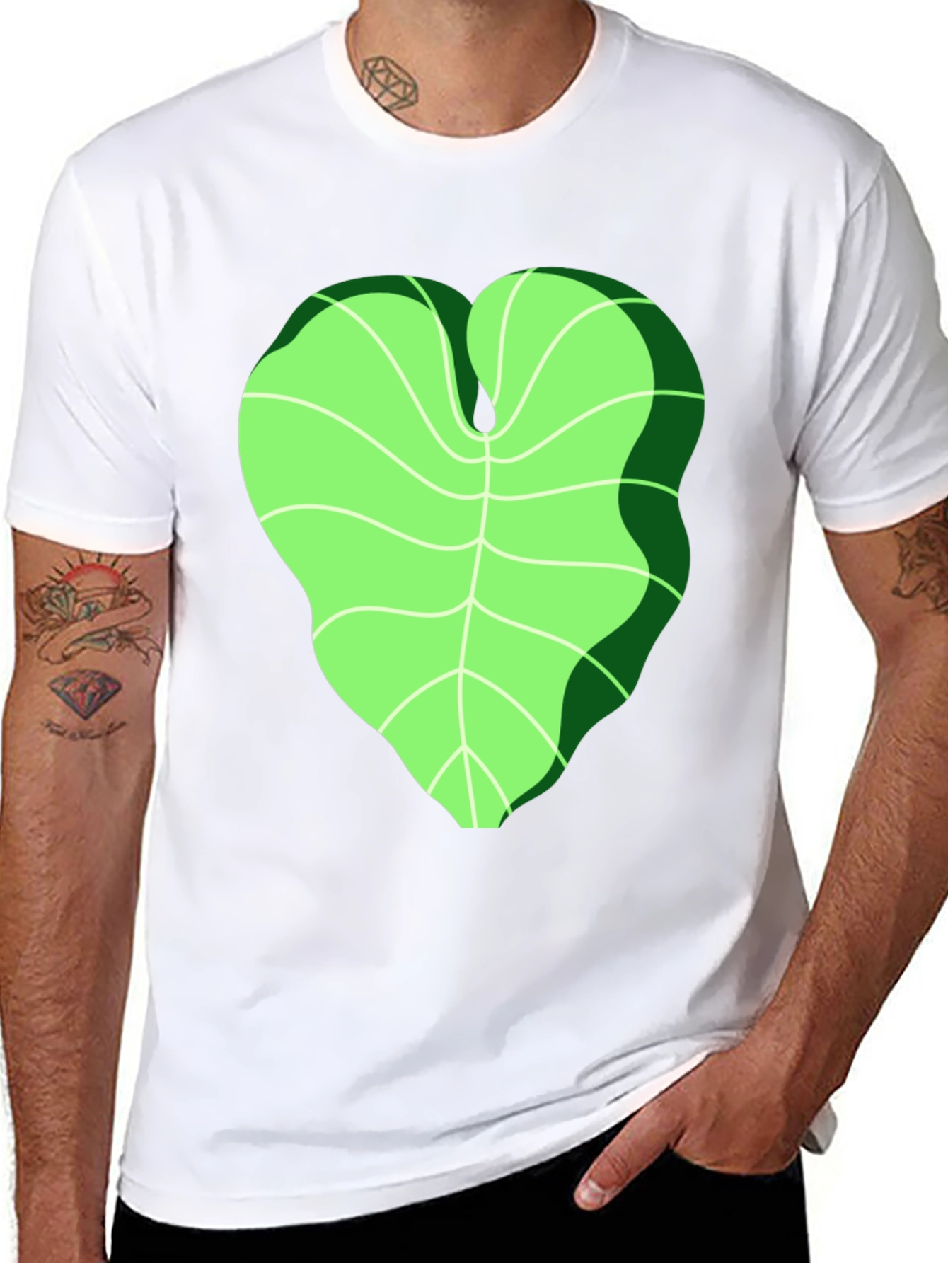 Leaf Graphic Tee - Unique Nature Inspired Design