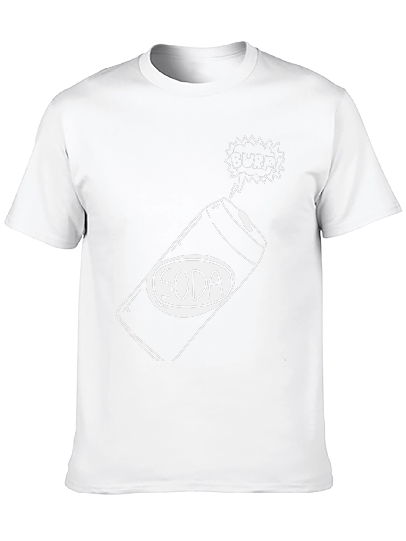 Soda Burp! Black Graphic Tee Shirt - Humor