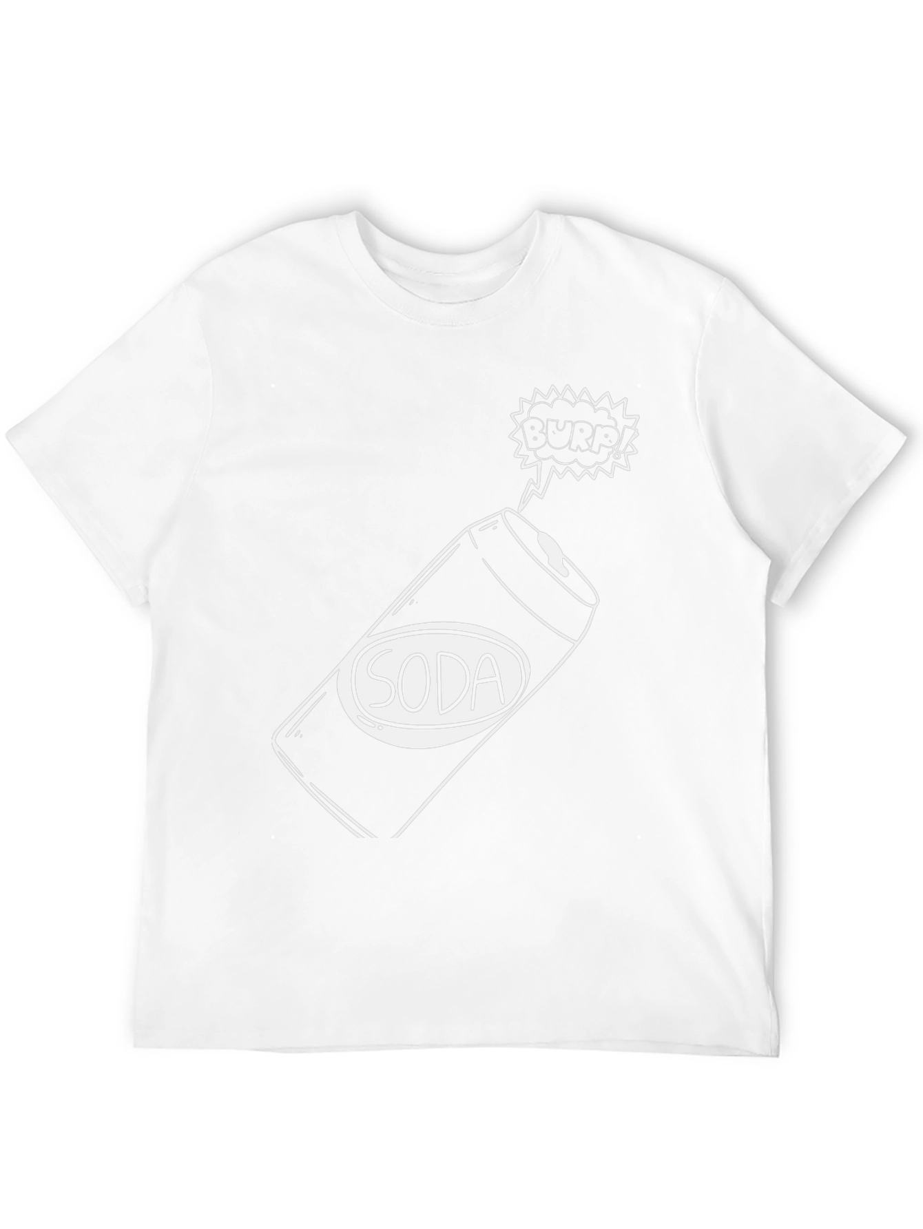 Soda Burp! Black Graphic Tee Shirt - Humor