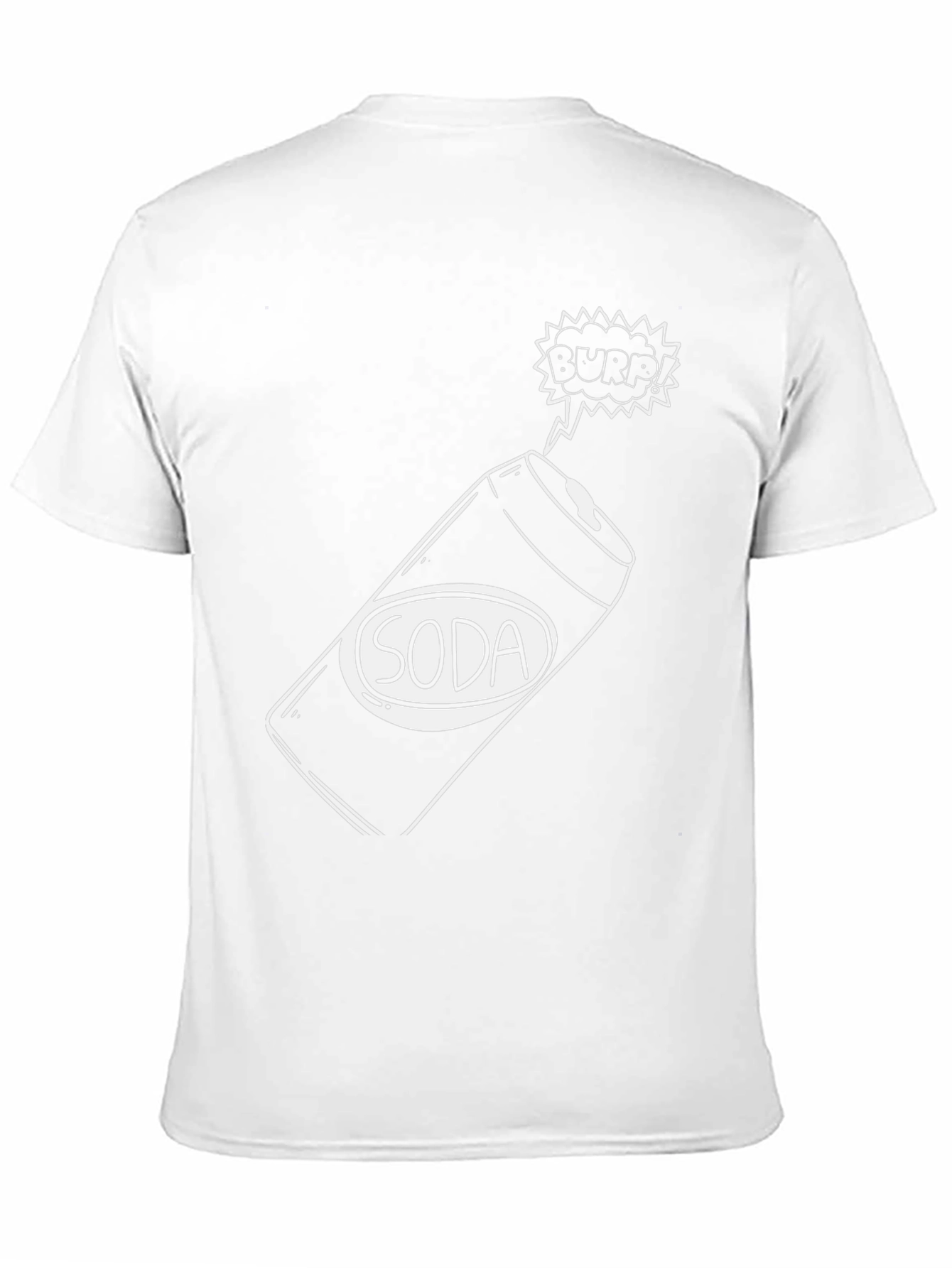 Soda Burp! Black Graphic Tee Shirt - Humor