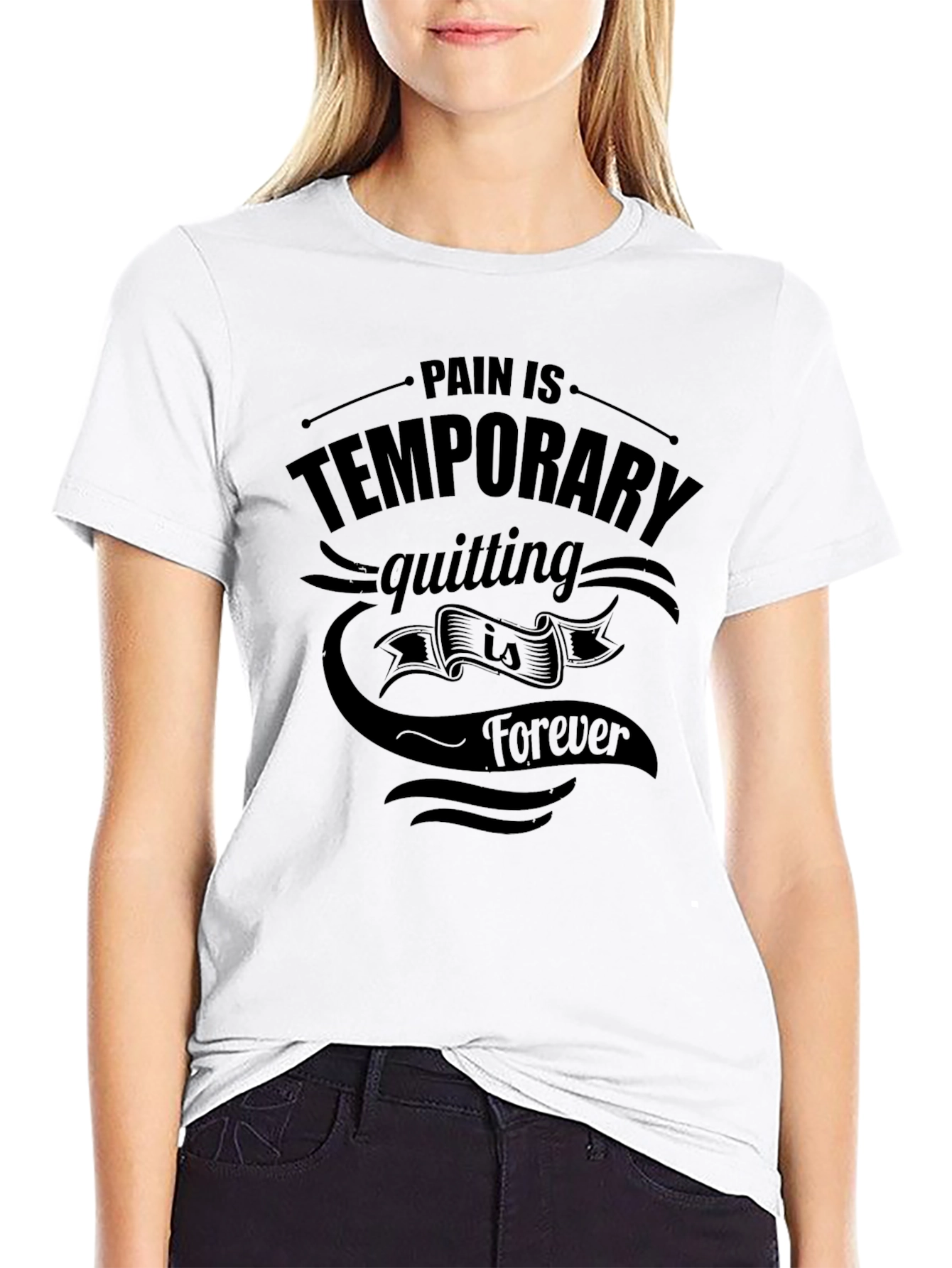 Pain is Temporary Black T-Shirt