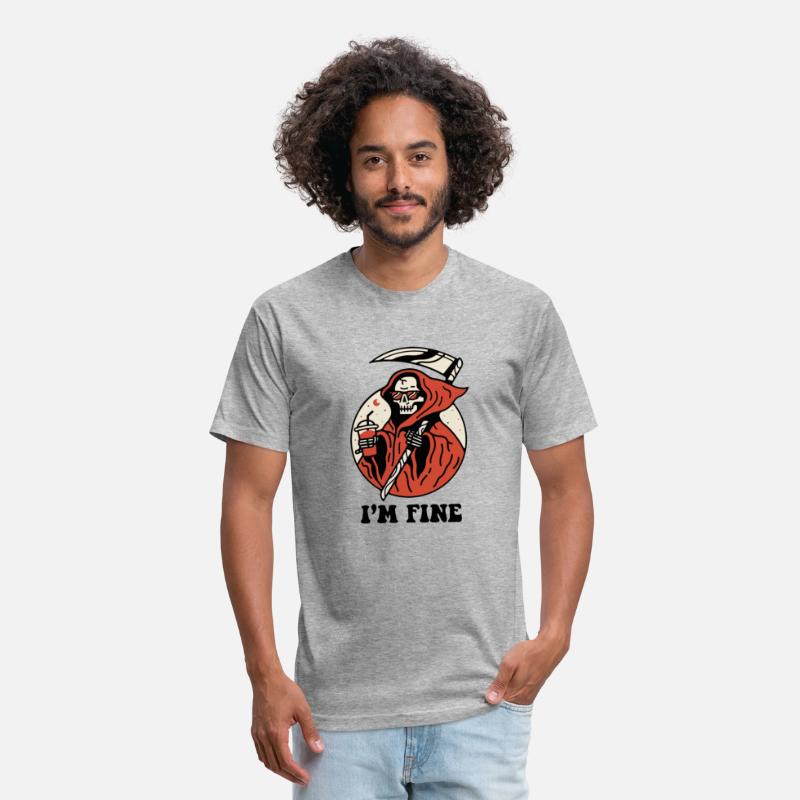 I'm fine funny retro grim reaper curious George