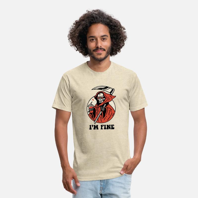 I'm fine funny retro grim reaper curious George