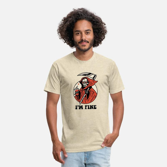 I'm fine funny retro grim reaper curious George