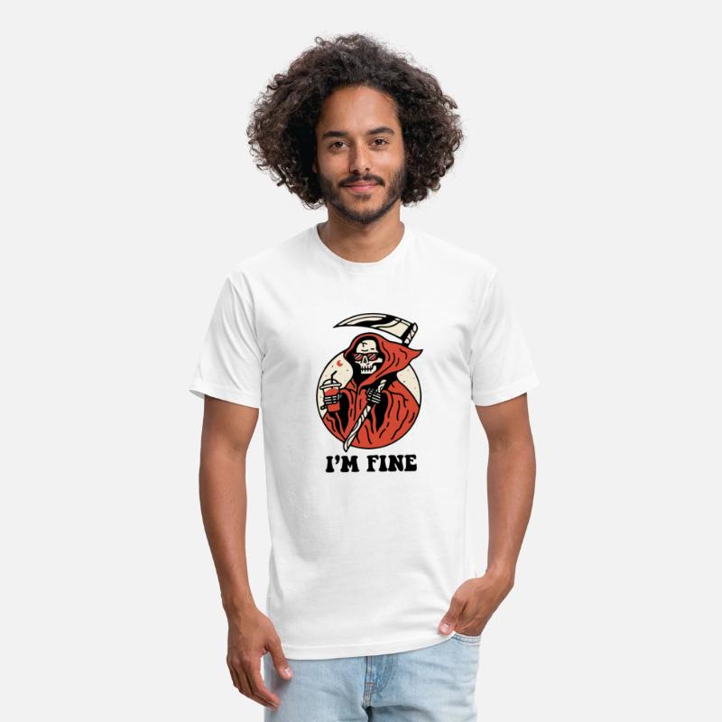 I'm fine funny retro grim reaper curious George