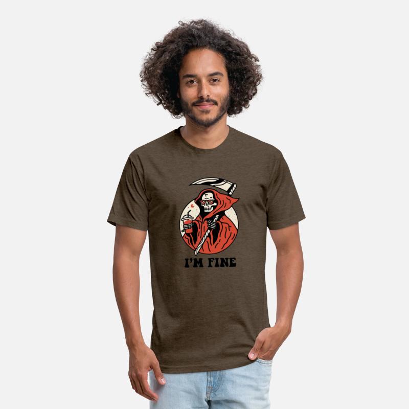 I'm fine funny retro grim reaper curious George