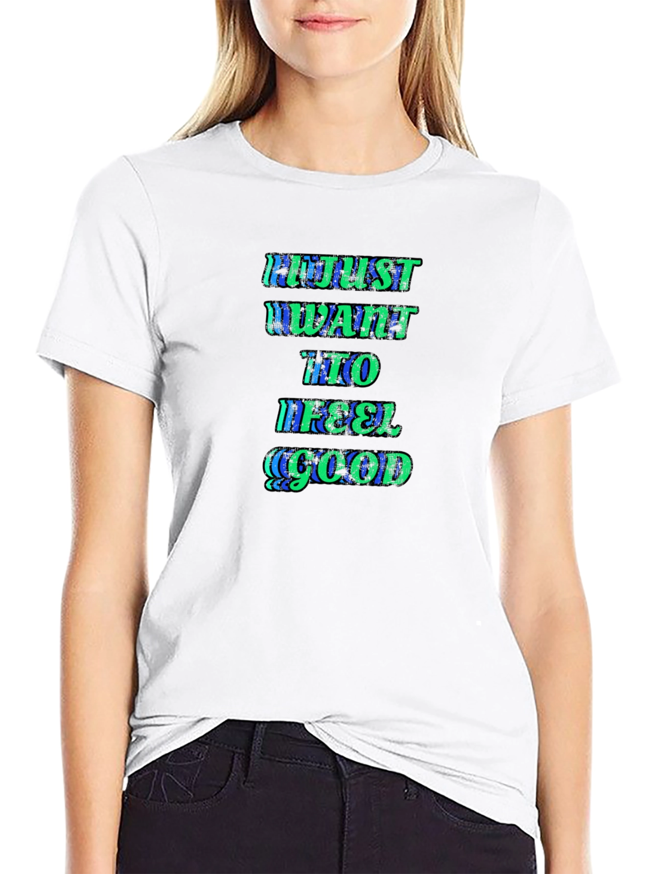 Just Want to Feel Good Black Graphic Tee