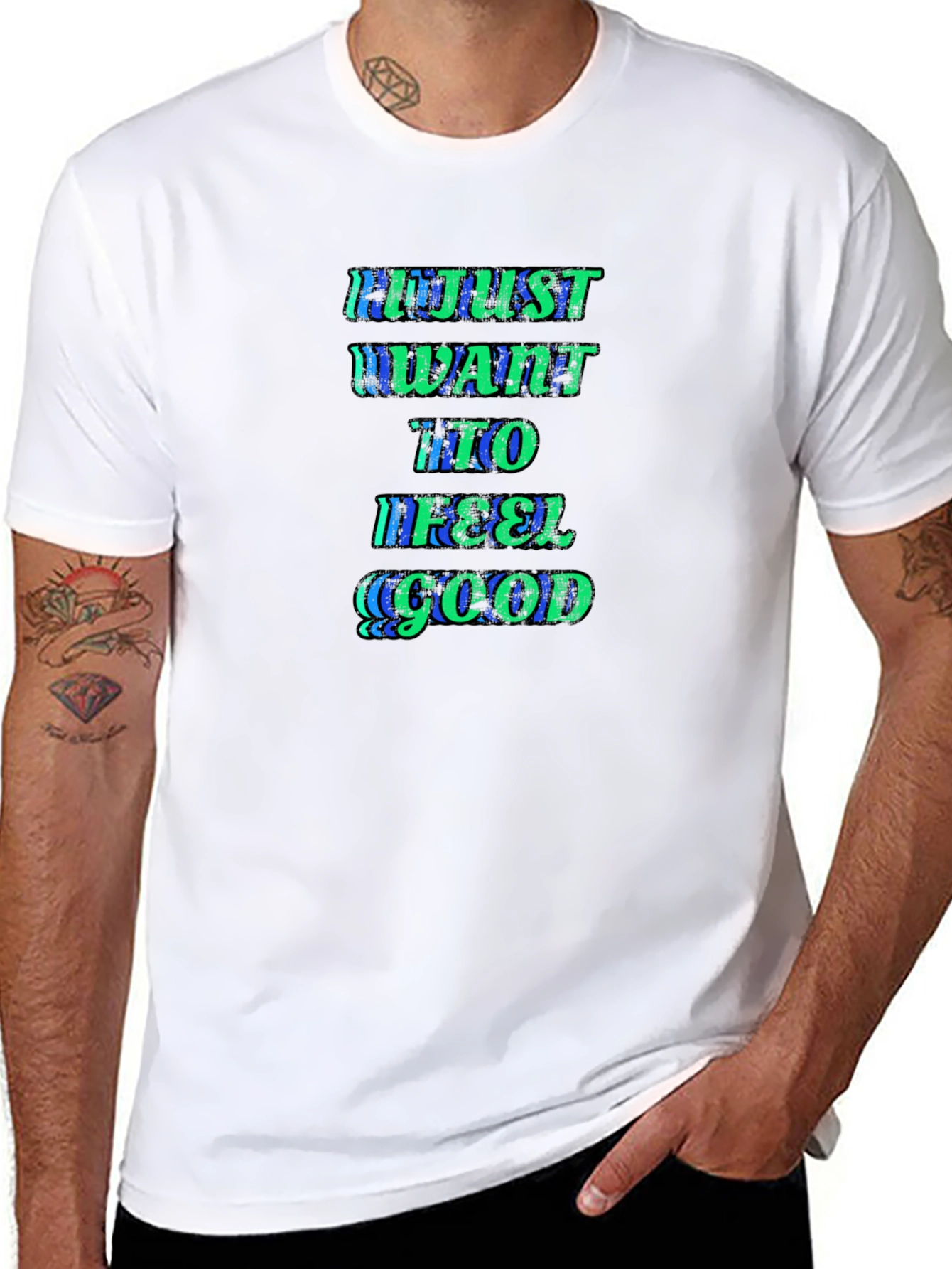 Just Want to Feel Good Black Graphic Tee