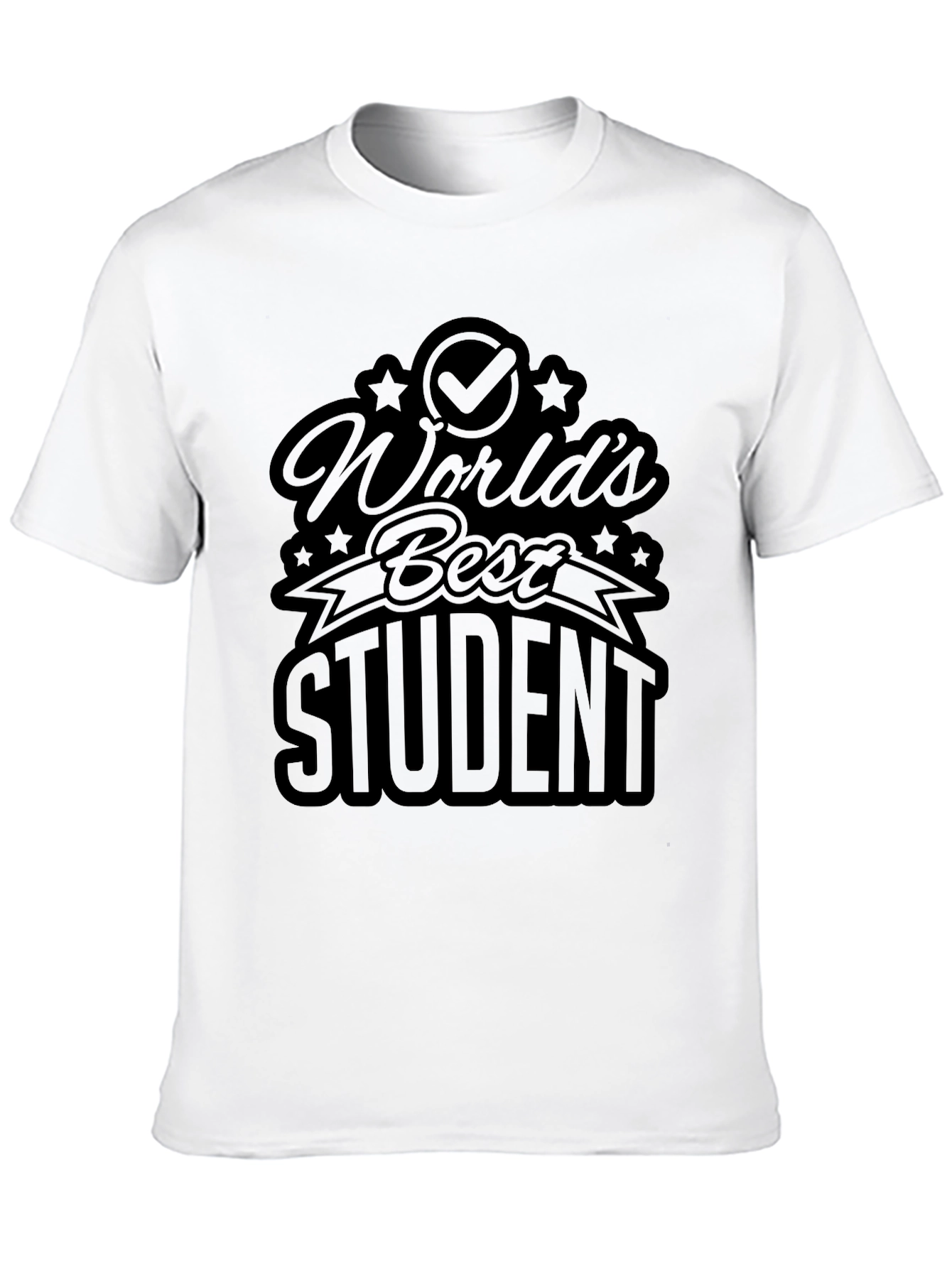 Worlds Best Student Black Graphic T-Shirt