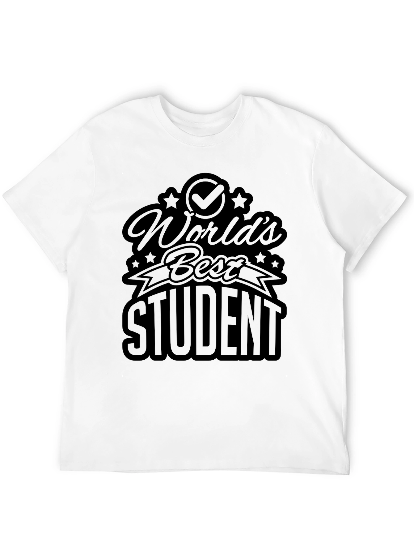 Worlds Best Student Black Graphic T-Shirt