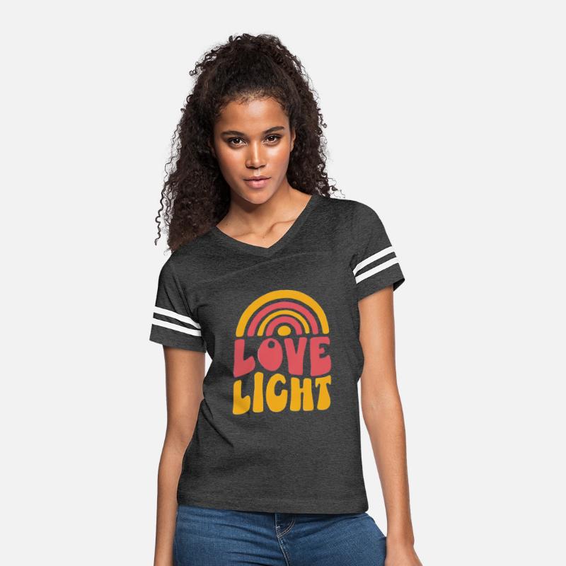 inscription on the T-shirt love light