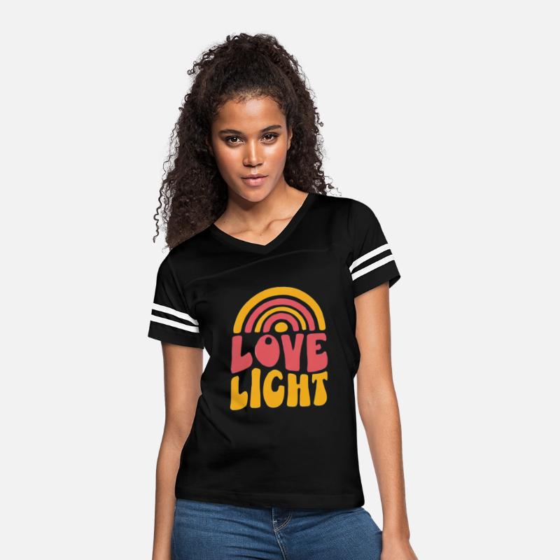 inscription on the T-shirt love light