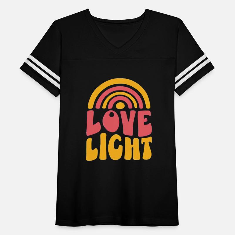 inscription on the T-shirt love light