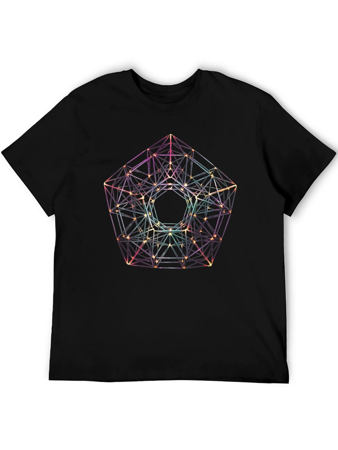 Geometric Design Black T-Shirt
