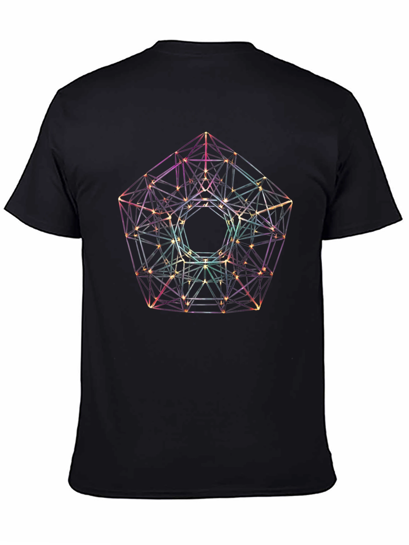 Geometric Design Black T-Shirt
