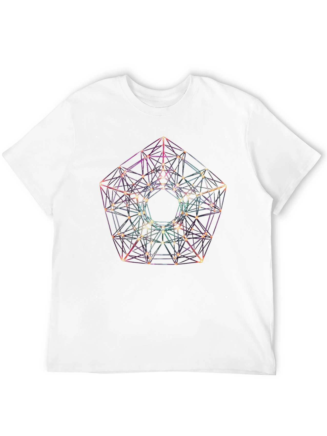 Geometric Design Black T-Shirt